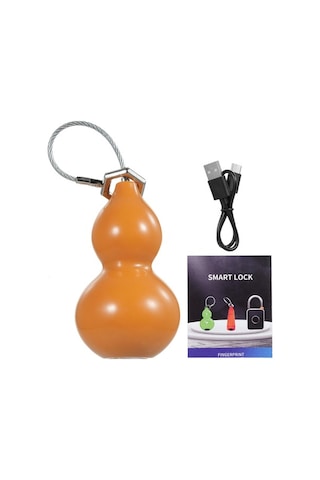 Fortunelane T08b Akıllı Parmak İzi Kilit, Ip65 Su Geçirmez, 20 Kayıt, 0.5sn Açma, Ev/spor Salonu/sandalye Kullanımı, Sarı