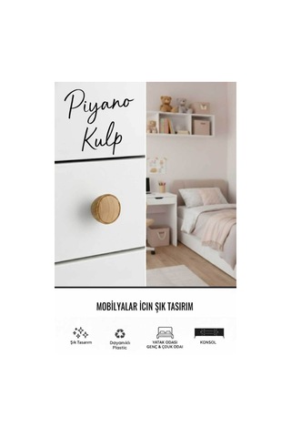 Piyano Düğme 10 Adet Mobilya Yatak Odası Mutfak Dolabı Çekmece Tv Ünitesi Kulpu Mobilya