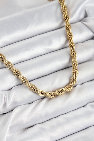 316l Çelik Burgu Model Gold Renk Kadın Kolye - Tj-bko10485 Gümüş