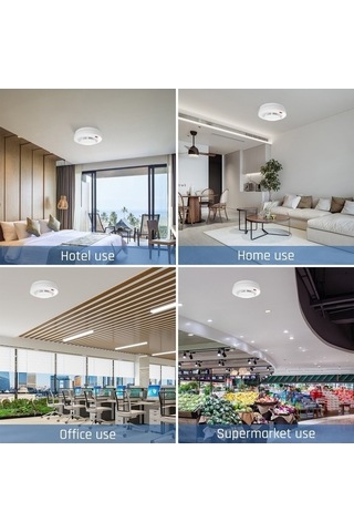 Trendooze Duman Dedektörü 360 Algılama, Kablosuz Alarm, Ev & Ofis Güvenlik