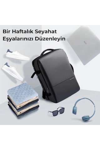 Mark Ryden Super Genişletilebilir Çoklu Bölmeli Laptop Giysi Sırt Çantası G1 Mr9822 Kr00ⅱ Siyah Siyah