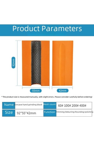 Tongxida Kavisli Kenar Düzeltici, Seramik-mermer-çimento Taşları İçin, Ergonomik 60 Kavisli El Zımpara Bloku