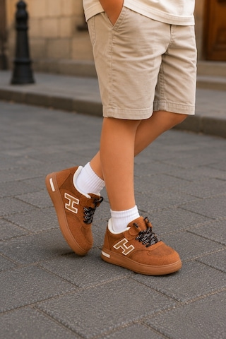 Mini Bonito Kız Erkek Çocuk Günlük Sneakers Spor Ayakkabı Şık Ve Rahat Çocuk Ayakkabısı Taba