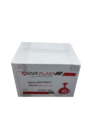 Gnr Endüstriyel Jumbo Çöp Torbası Poşeti 2 Kat Siyah 400 G 3 x 10'lu 80 x 110 CM