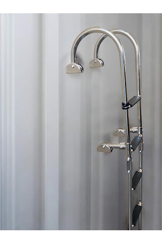 4 Basamaklı Katlanır Krom Merdiven