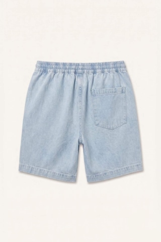 Defacto Relax Fıt Elastik Bağlamalı Bel Buz Mavisi Jean Bermuda Şort E1390ax26hsnm63 Mavi-nm63