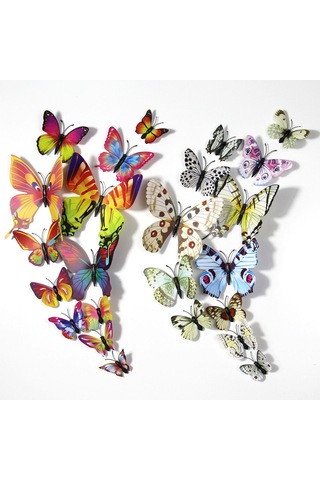 Fosenze A5 Serisi Sarı 3d Simülasyon Kelebek Duvar Stickerı - Ev Dekorasyonu, Çocuk Odası Düzeni, Pratik Kullanım, Dayanıklı Malzeme Diğer
