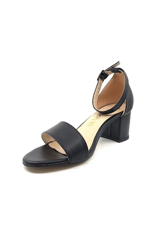 Ayakkabımood Gizzah Siyah 5Cm Bayan Tek Bant Topuklu Ayakkabı