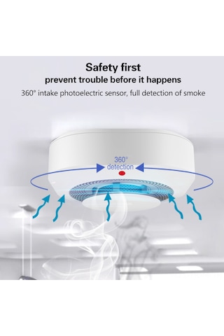Suofeng Tuya Wifi Akıllı Duman Alarmı: Gerçek Zamanlı Mobil Bildirim, Geniş Kullanım Alanı, Yüksek Sesli Alarm.