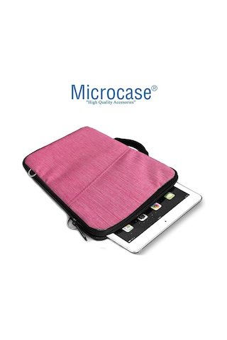 Microcase Apple Uyumlu iPad Pro 13 2025 Tablet Tablet Çanta+türkçe Bluetooth Klavye +mouse+ Standı - Pembe Al8127 Omuz Çantası