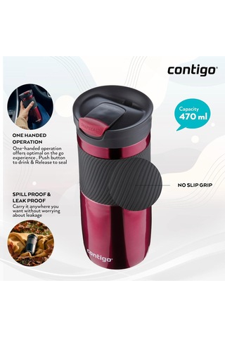 Contıgo Byron Snapseal Termos Bardak 470ml Pembe Genel