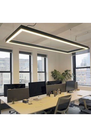 Dikdörtgen Modern Led Avize Linear Simit Armatür Lineer