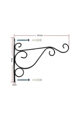 2 Adet Metal Bitki Askı Tutucu Kancaları Bitkiler Çiçek Saksıları Kuş Yemliği Rüzgar Çanları Fenerler İçin Dış Duvar Braketi