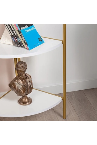 Artemis Gold Metal 4 Katlı Kitaplık Gold