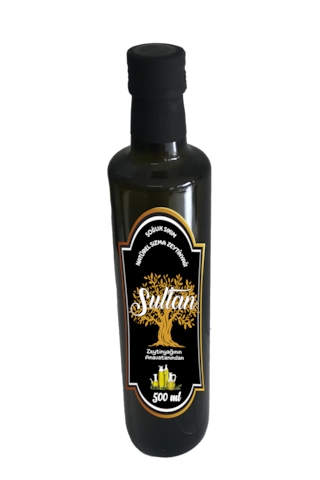 Sultan Soguk Sıkım Natürel Sızma Zeytinyağı Cam 500 ML