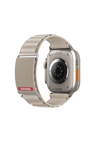 Watch 7 45mm Kordon Skinarma Kobu Hasır Strap Kayış Krem