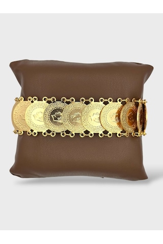Arnes Jewelry Çelik 22 Ayar Altın Kaplama 11 Çeyrekli Bileklik Ar575nes Ar644nes Gold