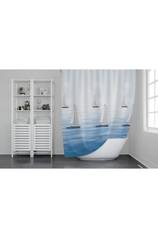 Zethome GÜNCE Banyo Duş Perdesi 9889 Tek Kanat 1x180x200 Çok Renkli