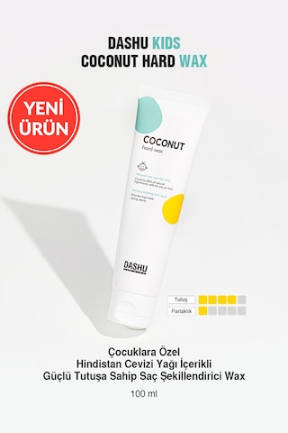 Çocuklara Özel, Hindistan Cevizi Yağı İçerikli, Güçlü Saç Şekillendirici Dashu Kids Coconut Hard Wax