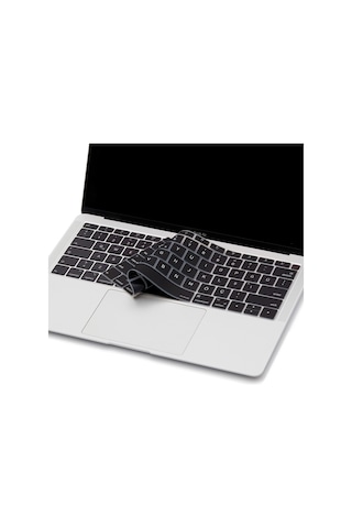Laptop Apple Uyumlu MacBook Air 13inç Klavye Koruyucu Us To Tr Touchıd'li A1932 İle Açık Mavi