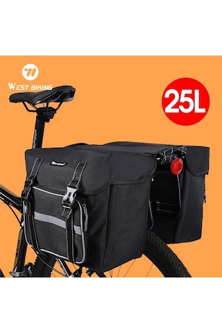 Maxaccess West Bıkıng 6.6 Galon Siyah Bisiklet Sele Çantası Büyük Kapasiteli Çok Bölmeli
