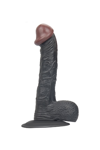 River World Suni Pe Nis Vibratör Siyahi Titreşimli Tam Realistik 19,5 Cm