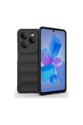 Zore İnfinix Hot 40 Pro Kılıf Esnek Tpu Oyuklu Arka Yüzey Tasarımlı Msra Etnik Silikon Kapak - Koyu Yeşil Yeşil