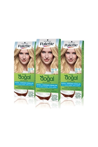 Palette Kalıcı Doğal Renkler 10-0 Açık Sarı Goji Berry Özü Saç Boyası X 3 Adet