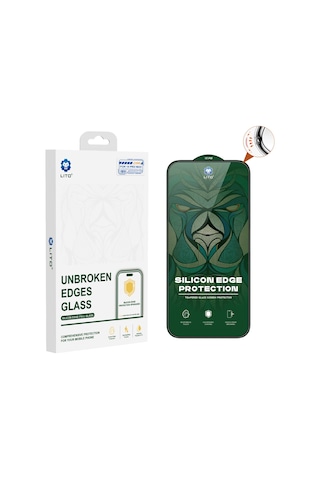 Lito D+ Ultra Silikon Kenar Clear iPhone Uyumlu 13 Pro Max/14 Plus Ekran Koruyucu