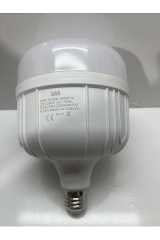 Şavk 60 W 6500k Beyaz Işık E27 Duylu Led Ampül Seçenekler