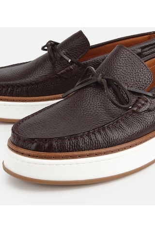 Hotiç Erkek Deri Kahverengi Bağcık Detaylı Günlük Loafer 02ayh319390a480 02ayh319390a480