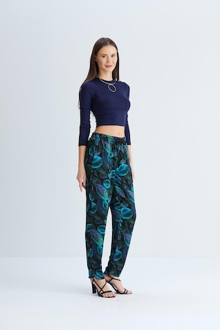 Sortie Collection Emprime Baskılı Pantolon Sax-sax Saks Mavi