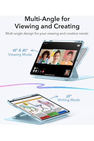 iPad Uyumlu  Air 13 M2-m3 2025 Flip Kalem Kontrol Kılıf Kapaklı Kılıf