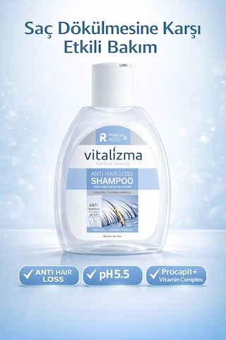 Pharma Rosso Vitalizma Saç Dökülmesine Karşı Şampuan 300 ML