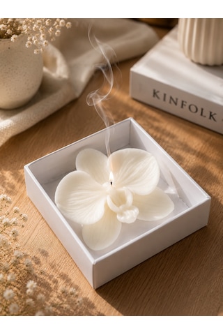 25 Adet El Yapımı Orkide Çiçeği Mum, Hediyelik, Düğün, Nişan, Kına, Söz 001 - Beyaz