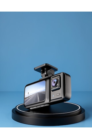 Araç Kamerası Full Hd 3 Kameralı 360 Gece Görüşlü Wifi