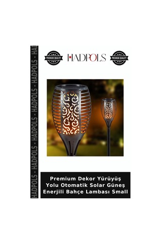 Premium Dekor Yürüyüş Yolu Otomatik Solar Güneş Enerjili Bahçe Lambası Small