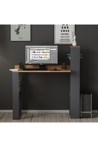 Aron Çalışma Masası Bilgisayar Masası Ofis Masası Antrasit - Kemençe