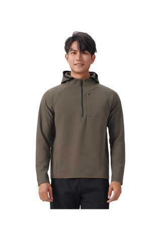 Erkek Sonbahar/kış Spor Günlük Slim Fit Kapüşonlu Ceket Yeşil