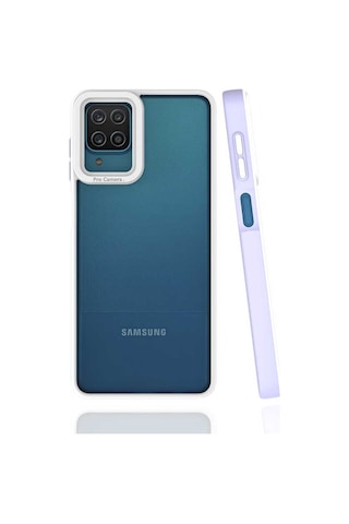 Zore Galaxy Uyumlu A12 Kılıf Msra Mima Kapak - Lila Lila