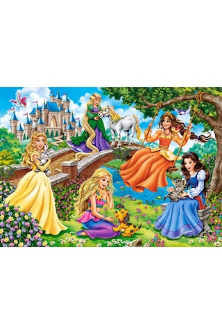 Castorland 180 Parça Prensesler Bahçe'de Çocuk Puzzle
