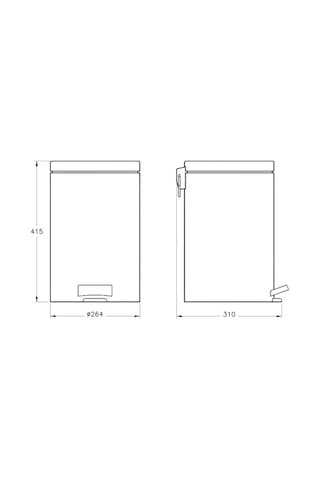 VitrA Arkitekta Yavaş Kapanır Çöp Kovası Krom 20 Litre A44017