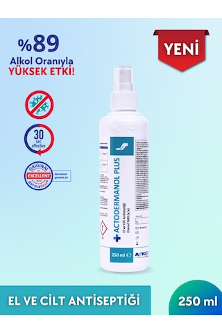 Acto Actodermanol Plus 250 Ml El Ve Cilt Antiseptiği %89 V/v Etan