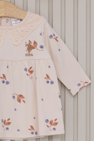U.S. Polo Assn. Kız Bebek Krem Elbise Krem