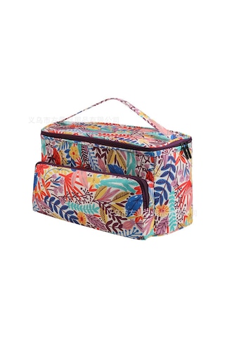 Moveevo Turuncu Sepet Desenli Yeni Model Kareli İplik Saklama Çantası - Ev Ve Seyahat İçin Kullanıma Kolay, Dayanıklı Materyal Portakal