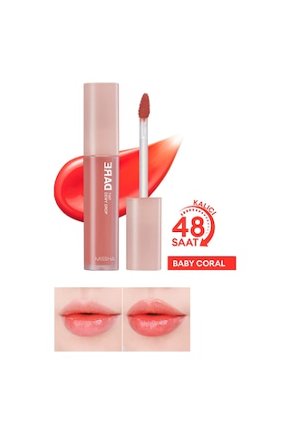 Uzun Süre Kalıcı Nemli Bitiş Sunan Parlak Tint Dare Tint Dewy Drop Baby Coral 0