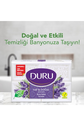 Duru Saf & Doğal Lavanta Beyaz Kalıp Sabun 4 x 600 G