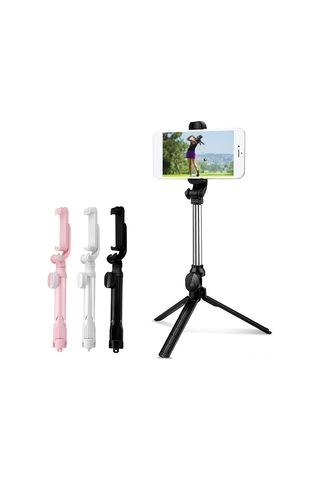 Xindoker Golf Vuruş Hareketlerini Kaydetmek İçin Taşınabilir Akıllı Telefon Tutucu - Uzayabilir Tripod İle Kablosuz Fjär Kontrol - Siyah