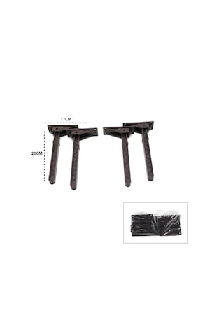 İbico-979 Aç Kapa Sofra Ayağı 20 Cm - Kahverengi Komple Plastik- 4'li Paket Diğer