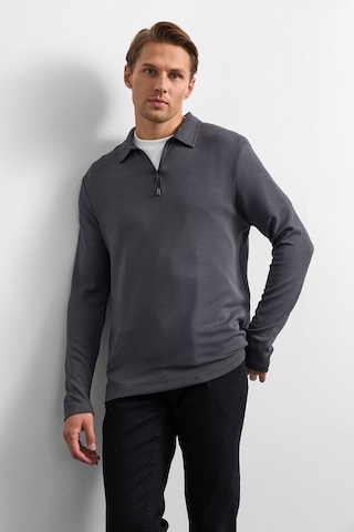 Backandbond Antrasit Regular Fit Yarım Fermuarlı Sweatshirt